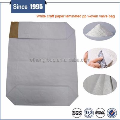 China 2021 New Recyclable 2 Ply 2 Layers 3ply 3 Layers Powder Packing Valve Sealant White Paper Paper Kraft With PP Laminated Sack Bags For Cement for sale