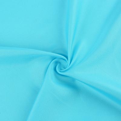 China 68gsm 190t 75d*75d Sky Blue Baby Beauty Lingerie Satin Nightgowns Flame Retardant Custom Fabric for sale