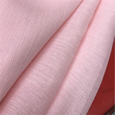 China 100% Memory Rept garment dress toy recycled plastic polyester crepe chiffon shinny fabric for sale