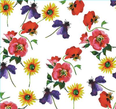 China Eco-friendly Imitated Silk Chiffon Eco-friendly Imitated Silk Digital Imitation Silk Floral Printed Fabric for sale