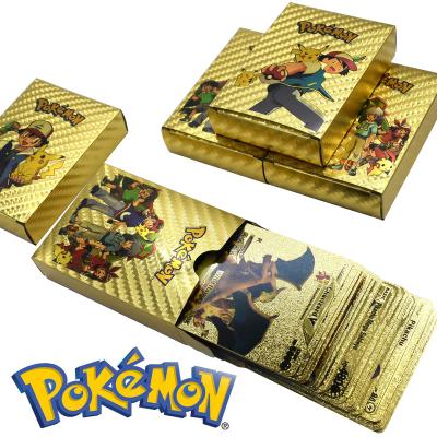 China Entertaiment Game Cards 55 pcs /box Gold Foil Trade Push Monday English Spanish French Cards Push Monday Gold Foil Card Anime Push Monday Foil Stamping Card for sale