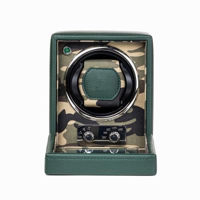 China PU Leather Watch Winder Box Single Watch Winder Box for sale