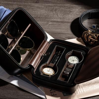 China PU Leather Watch Box Custom Leather Watch Storage Box for sale