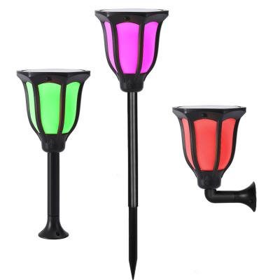 China New ABS IP65 American Pastoral Garden Solar Led Colorful Garden Lights 2w Waterproof Outdoor Landscape Decoration for sale