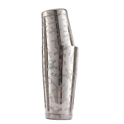 China Cocktail Shaker Set 28oz and 18oz Unique Design 304 Stainless Steel Premium Arrival in 2020 for sale