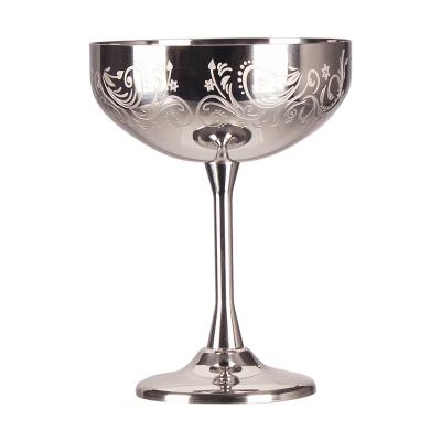 China Modern Cocktail Glass Wine Stainless Steel Champagne Bar Mixing Glass Supplies for sale