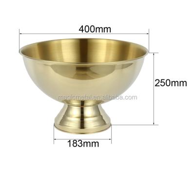 China Sustainable Hot Selling Gold Champagne Ice Bucket Stainless Steel Beer Ice Bucket for sale