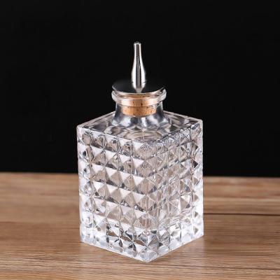 China Sustainable 100ml Bitters Bottle Glass With Metal Top Bar Premium Tools for sale