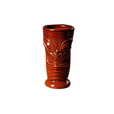 China Sustainable 580ml TIKI Mug Custom Design Hawaii Ceramic Mug for sale