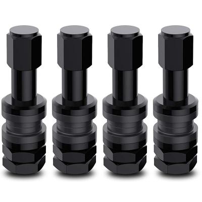 China Brass 16 Years Tire Valve Factory Black VS43 / TR43E Bolt-In Tire Tubeless Valve Stems Fit 0.453 Inch Rim Holes for sale