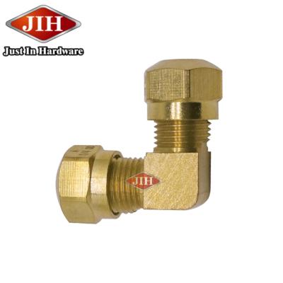 China Air Brake Tubing Unions SAE DOT Nylon Air Brake Union Elbow 90 Elbow Brass Fittings For Nylon Tube OD 1/8