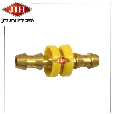 China Brass Push-on Hose Union, Barb, Barb Mender Union Splicer Brass Hose Fitting for sale