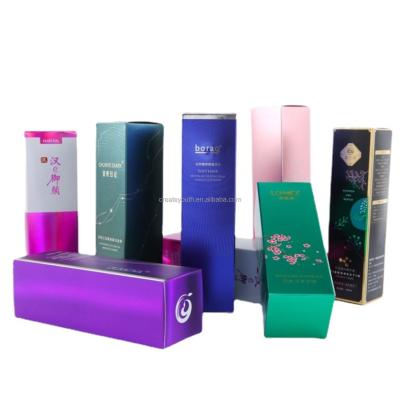 China Recyclable Hot Selling Custom Printed Small Lip Gloss Lipsticks Tube Packaging Box for sale