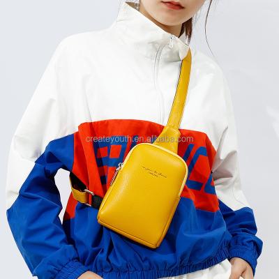 China Water Proof Fanny Pack Fashion PU Leather Chest Bag for sale