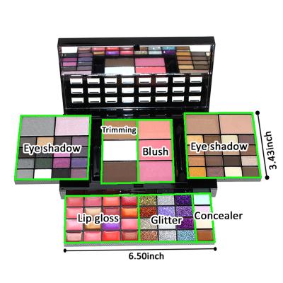 China Waterproof no high brand wholesale makeup dye private label eyeshadow diy custom palette for sale