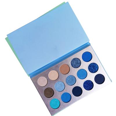 China Waterproof Custom Your Own Brand Eyeshadow Palette 15 Colors for sale