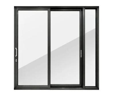 China Thermal Insulation hotel high quality  aluminum alloy frame sliding doors and windows for sale