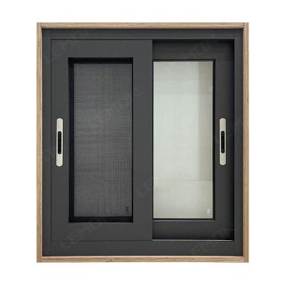 China Magnetic Screen Aluminium Opening Sliding Window Simple Design Aluminum Sliding Window for sale