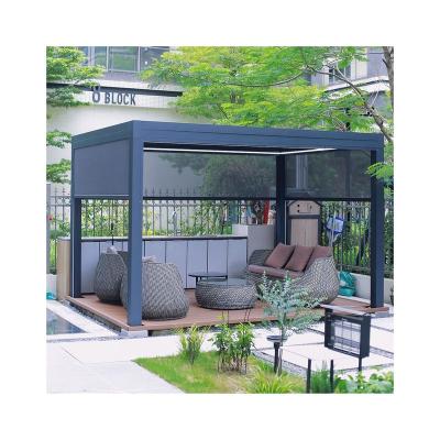 China Powder Coated China Wholesale Roof System Water Proof Durable Wide Range Application Aluminum Pergola for sale