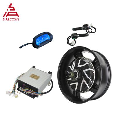 China QSMotor 17X6.0inch 12000W V4 96V 157kph waterproof hub motor with SIAPT96800 controller motor kits for high power electric motorcycl for sale