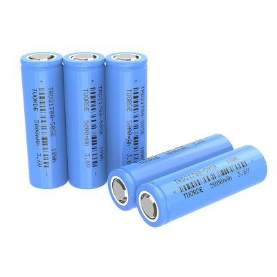 China Herramientas eléctricas Batería de iones de litio UN38.3 21700 5000mAh Alta capacidad 7C en venta