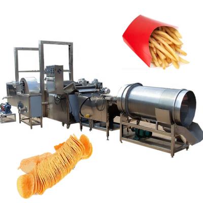 Cina Industrial Fried Frozen French Fries Deoiling Making Machine Potato Chips Production Line Price in vendita