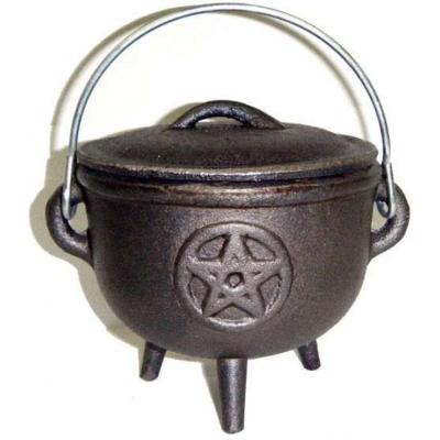 China Mini cast iron cauldron with pentacle for sale