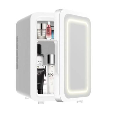 China 8L beauty small refrigerators customize mini car minibar makeup skincare fridge for cosmetic with mirror for sale