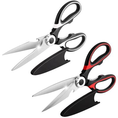 China Direct Sales Multifunctional Kitchen Scissors Bone Chicken Universal PP Stainless Steel Scissors For Kitchen for sale