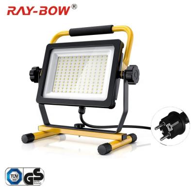 China 100W ON-OFF Working Light Outdoor LED 10000 Lumen 360 Rotate 4m Waterproof Flood Light Stromkabel IP65 Metallgehause Bauscheinwerfer for sale