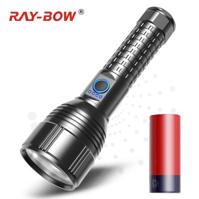 China Emergency super bright explosion-proof flashlight can charge mobile phones XHP90 power display portable security tactical flashlight for sale