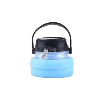 China Portable Small Tent Solar Panel Light Li-ion Mini Outdoor Camping LED Lantern with Hook Power Bank Edible Silica Gel and Solar Panel for sale