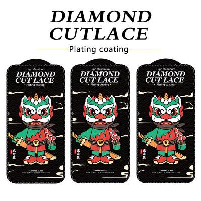 China 280 New 2023 Glue Diamond Lace HD Tempered Glass Full Page Anti-Static Protector Anti-Static For iPhone14 13 12 Pro Max Protective Film for sale