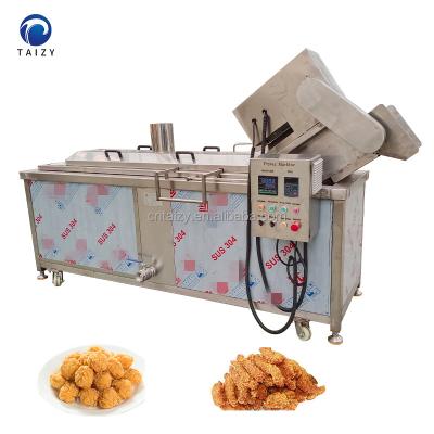 China Automatic Frying Snack Maker Stainless Steel Belt Conveyor Continuous Fryer Frying Machine for sale