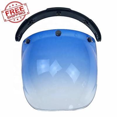 China Free Shipping Casco Moto Visor Lens Capacete Bubble Open Shield Motorcycle Helmet Face Visor Motorcycle Helmet Visor for sale