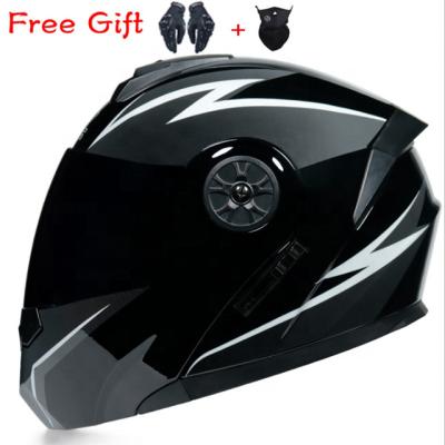 China Hot Sale ABS HGS Latest DOT Approved Safety Modular Flip Motorcycle Helmet Travel Racing Double Lens Helmet Inner Sun Visor VIRTUE-903 for sale