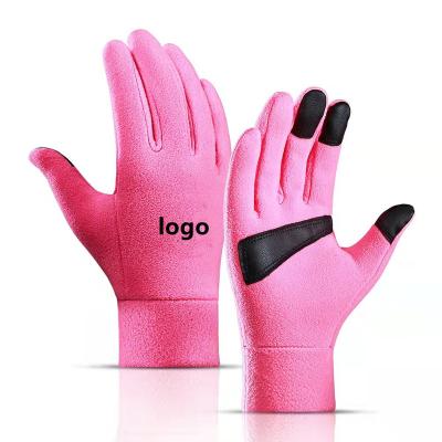 China Anti-Slip Plus Cold Proof Velvet Warm Fleece Outdoor Sports Cycling Mountaineering Full Finger Gloves for sale