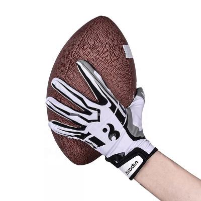 China American Football Baseball Silicone Full Finger Gloves Outdoor Rugby Rising Gloves Durable Breathable Anti-Slip Goalkeeper Gloves for sale