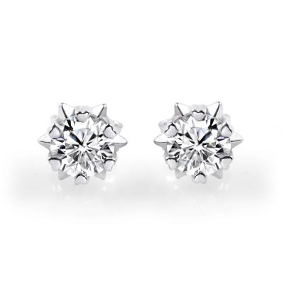 China CLASSIC 925 silver jewelry 1ct white moissanite stud earring for lady for sale