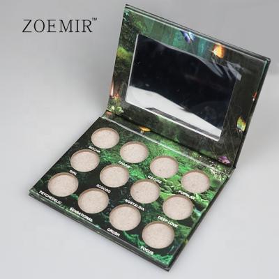 China Hot Selling Eyeshadow Palette 12 Color Paper Eyeshadow Eye Shadow Palette Making for sale