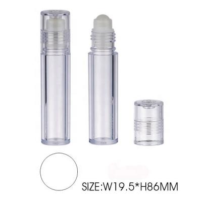 China Hot Sale Recyclable Clear Lip Balm Container Round Plastic Empty Roll On Lip Gloss Oil Lip Balm Tubes for sale