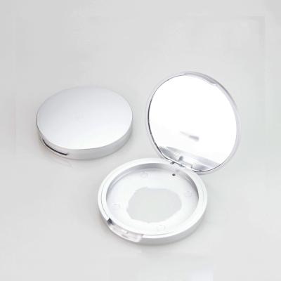 China Recycled Materials Custom White Round Empty Blush Cushion Compact Powder Crate Containers Pressed Powder Packing Boxes With Mirror for sale