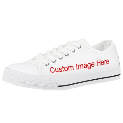 China Custom Your Logo/Iimage/Design/Name/Photo Printed Women's Casual Shoes Low Top Canvas Shoes Vulcanized Sneakers Dropshipping Z39 for sale