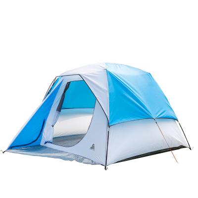 China Diagonal tie type waterproof UV Resistant double layer tents family weather fishing party beach travel outdoor camping tent for sale