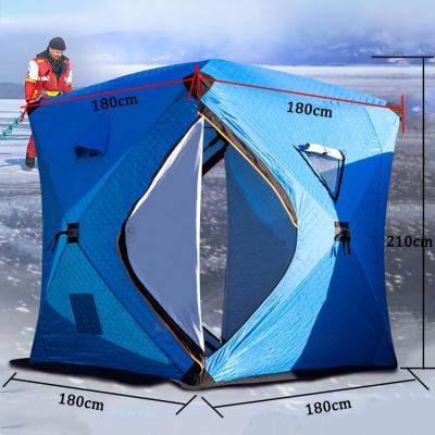 China Waterproof automatic winter fishing tents with cotton ice fishing tents automatic fishing tents warm and thick for sale