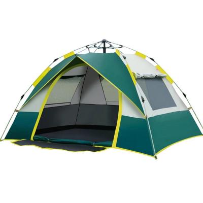 China Easy Set Up IN Automatic Folding Sun Tent Rainproof Protection Stream Pop Up Big Space Family Camping Tent for sale