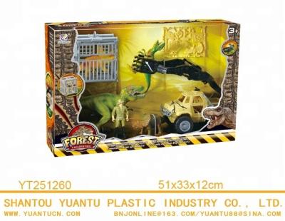 China Dinosaur Toys Dinosaur Adventure Zoo Toy Set Tyrannosaurus Rex Shape With Cage. for sale