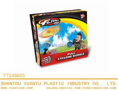 China Dubble Bubble Gun Toy Pull Cyclone Flying Toy Bubble Machine To Make Many Bubble Plastic Children Bubble Machine for sale