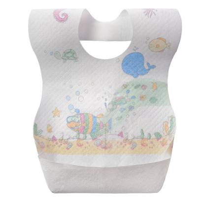 China Printing Disposable Children's Cartoon Disposable Apron Eating Anti-dirty Saliva Soft Towel Bib Non-woven Fabric Wash-Free Bib for sale