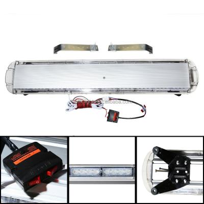 China Aluminum alloy with PC 12V/24V 88w red blue white amber traffic strobe led warning light bar for sale